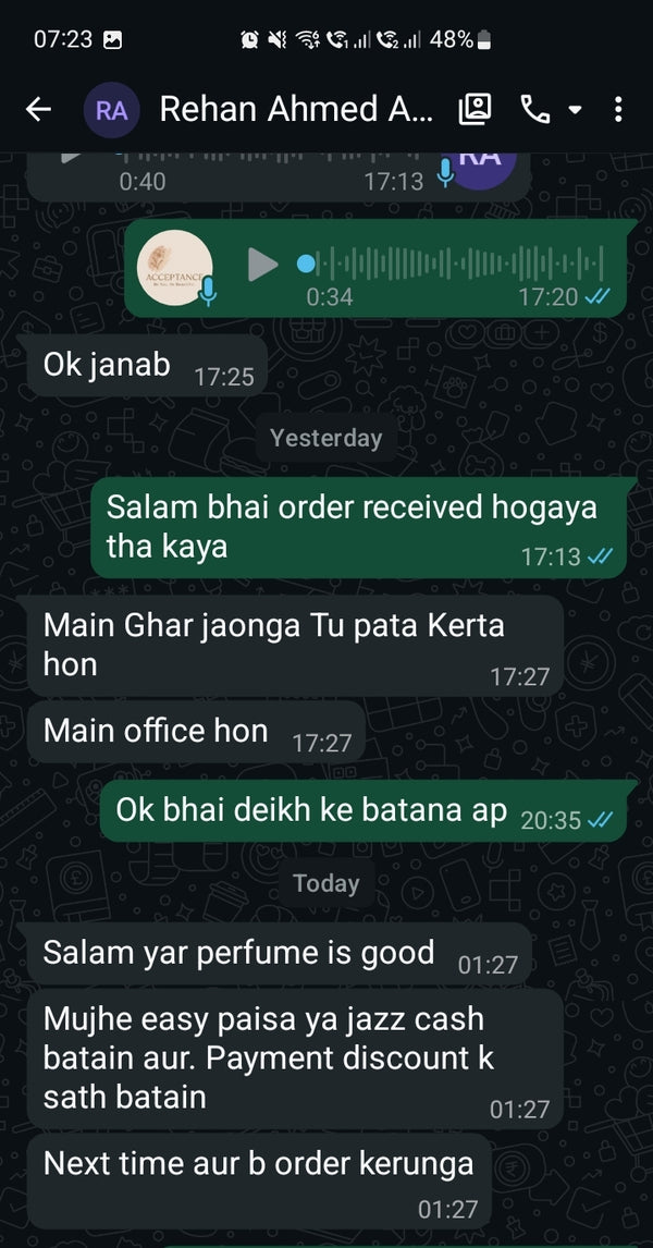 Customer review screenshot