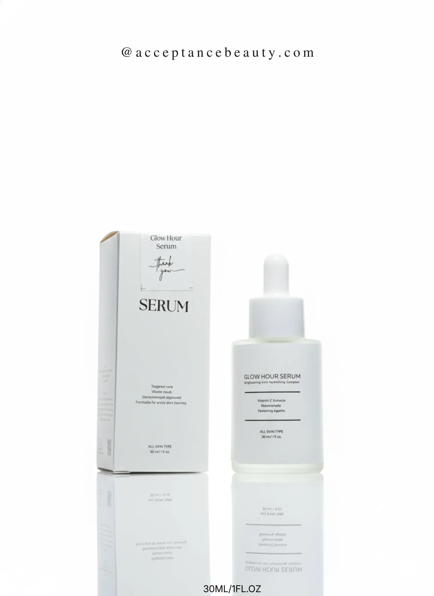 Acceptance Glow Hour Vitamin C Serum with niacinamide and alpha arbutin for bright skin