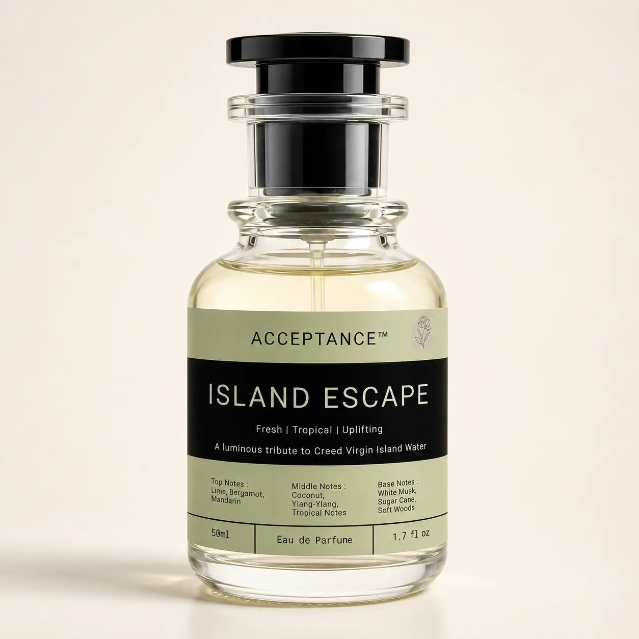 Island Escape Perfume 50ml EDP by Acceptance – Tropical Fresh Coconut Fragrance Pakistan