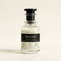 Perfume bottle labeled 'Savage' by 'Acceptance' on a light beige background