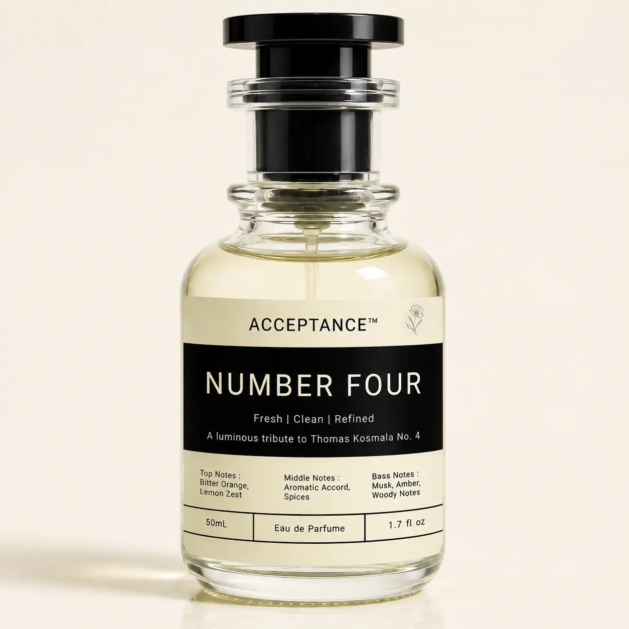 Number Four Perfume 50ml EDP by Acceptance – Clean Musky Woody Unisex Fragrance Pakistan